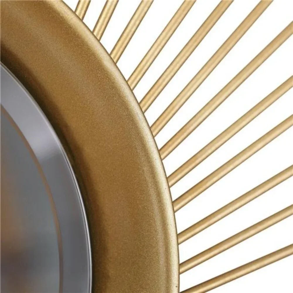 NEW West Elm Gold Retro Starburst Mid-Century Modern Hanging Wall Mirror - 25